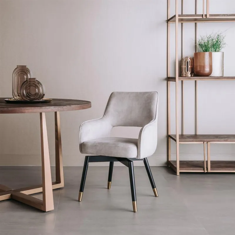Weekendaanbieding Lenno Armstoel - fabric Adore 11 Beige (draaibaar)